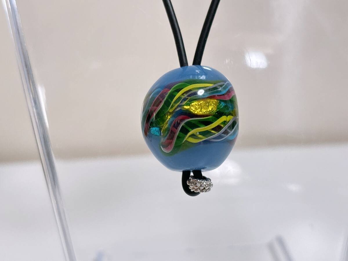 6-39 ネックレス とんぼ玉 蜻蛉玉 トンボ玉 ガラス玉 魔除け 工芸品 アクセサリー ハンドメイド 大量出品 まとめ ペアセット made in Japan