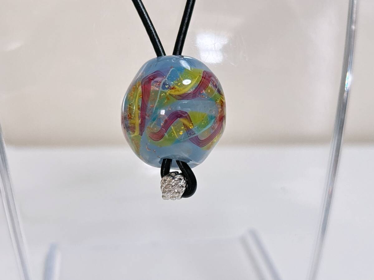6-41 ネックレス とんぼ玉 蜻蛉玉 トンボ玉 ガラス玉 魔除け 工芸品 アクセサリー ハンドメイド 大量出品 まとめ ペアセット made in Japan