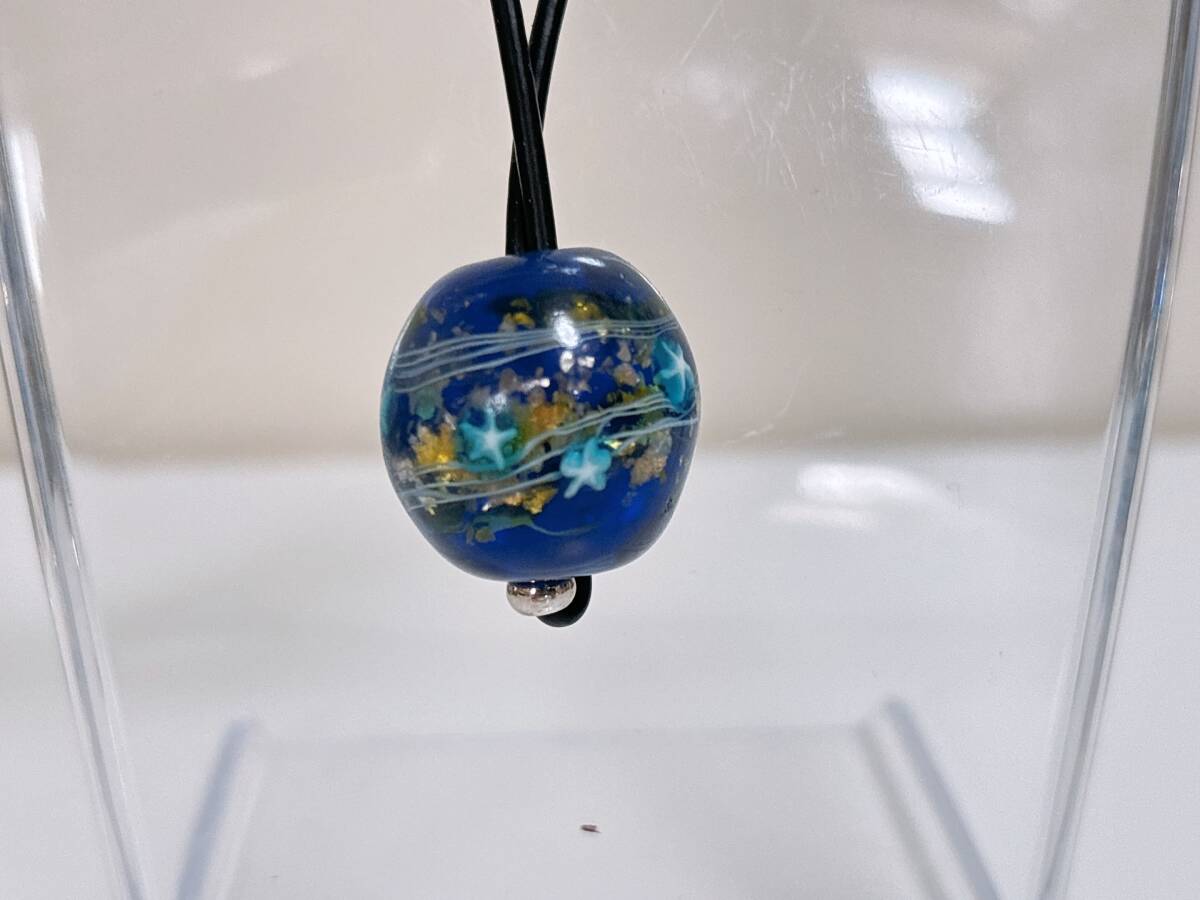 6-43 ネックレス とんぼ玉 蜻蛉玉 トンボ玉 ガラス玉 魔除け 工芸品 アクセサリー ハンドメイド 大量出品 まとめ ペアセット made in Japan