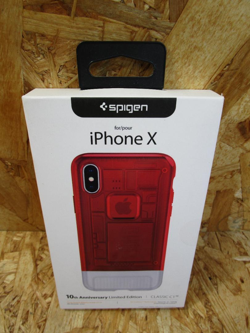 (新品）Spigen iPhone X CLASSIC C1 赤 10周年記念