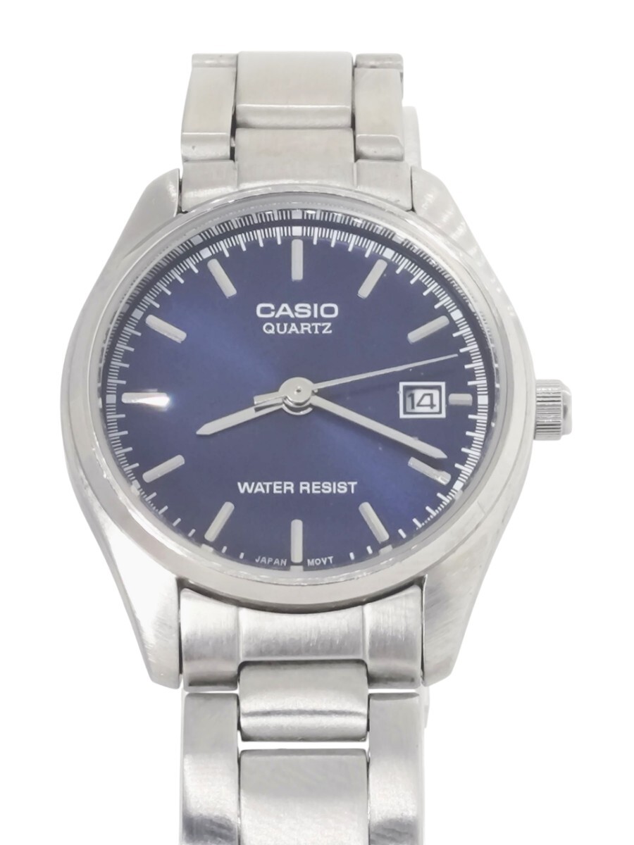 【電池交換済】CASIO カシオ チープカシオ LTP-1175 腕時計 クォーツ 文字盤ネイビー デイト 中古動作品 本体のみ 腕周り17cm