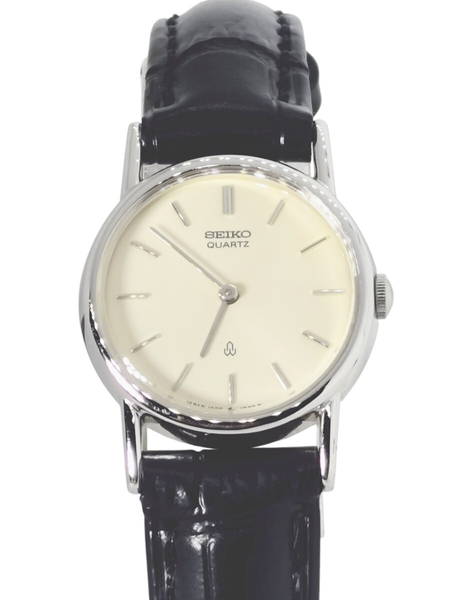 【電池 ベルト交換済】SEIKO セイコー 1400-0390 レディース腕時計 クォーツ ラウンド 文字盤白 中古動作品 本体のみ 