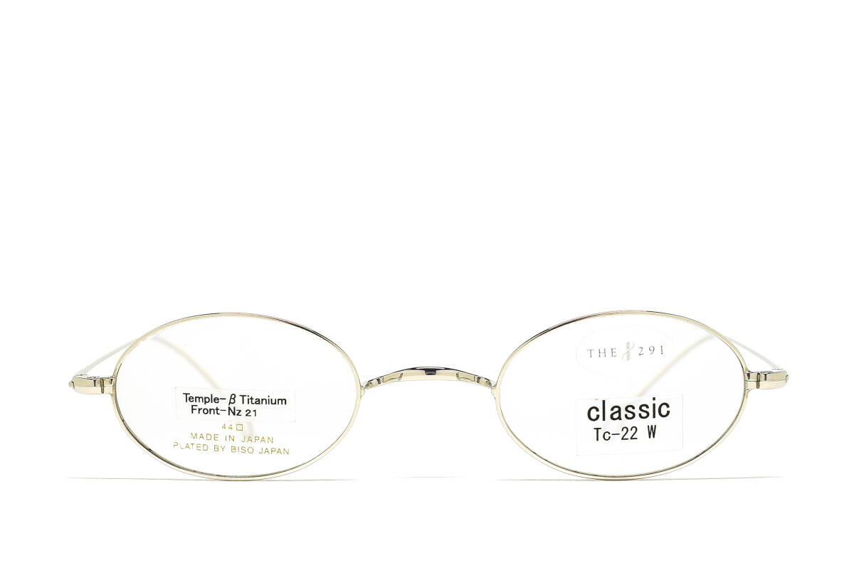 デッドストック THE 291 classic Tc-22 W 44-23 一山 オーバル メガネ サングラス フレーム 日本製 シルバー