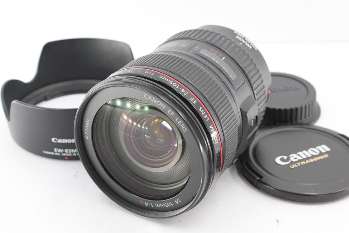 ★特上品★キヤノン CANON EF 24-105mm F4 L IS USM 《キャップ フード 付き》 ＃A5288