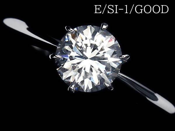5UM16684SS【売り切り】新品【RK宝石】≪Diamond≫ SI-1 GOOD Eカラー 極上ダイヤモンド 大粒0.504ct Pt900 超高級 一粒ダイヤ リング