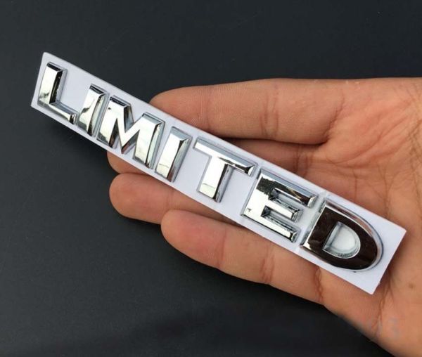 ◆高級 汎用品◆LIMITED リミテッド１枚３Dエンブレム メッキステッカー デカール◆ 旧車トヨタ 日産 スズキ ダイハツ 三菱 ホンダＶＷに