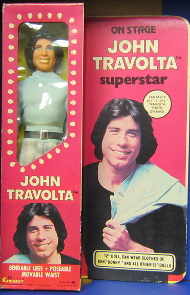 1977年 ジョン・トラボルタ 12インチ箱付き フィギュアCHEMTOY製John Travolta On Stage Superstarビンテージ人形サタデーナイトフィーバー