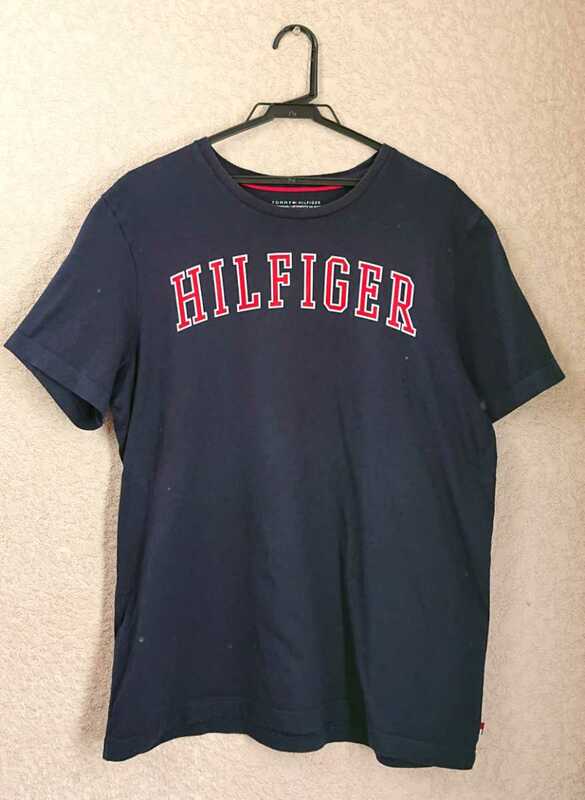 『トミーヒルフィガー』 Tシャツ メンズ Mサイズ ネイビー 半袖