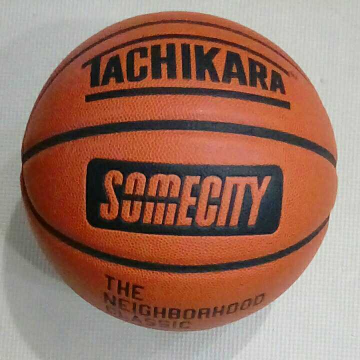 使用品 完売品「ballaholic TACHIKARA SOMECITY 2015-2016 公式球」バスケットボール 7号 人工皮革製 ボーラホリック サムシティ タチカラ