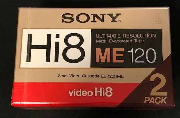 SONY 8mm ビデオ カセット テープ E6-120HME 2本入りパッケージ video 8 METAL TAPE メタル テープ ソニー 8ミリビデオ