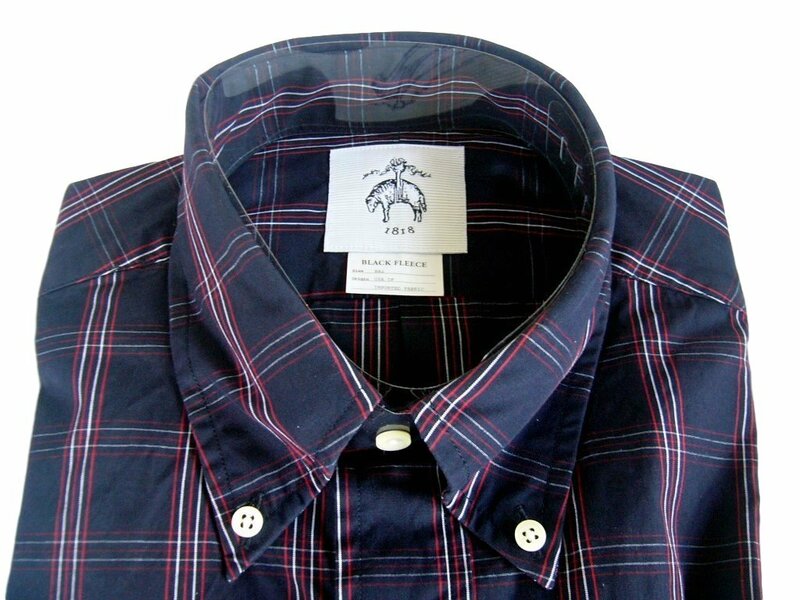新品 BB1 [送料無料] ブラックフリース ブロード地 プレード 長袖 ボタンダウン シャツ Black Fleece Plaid Button-Down Shirt 大き目