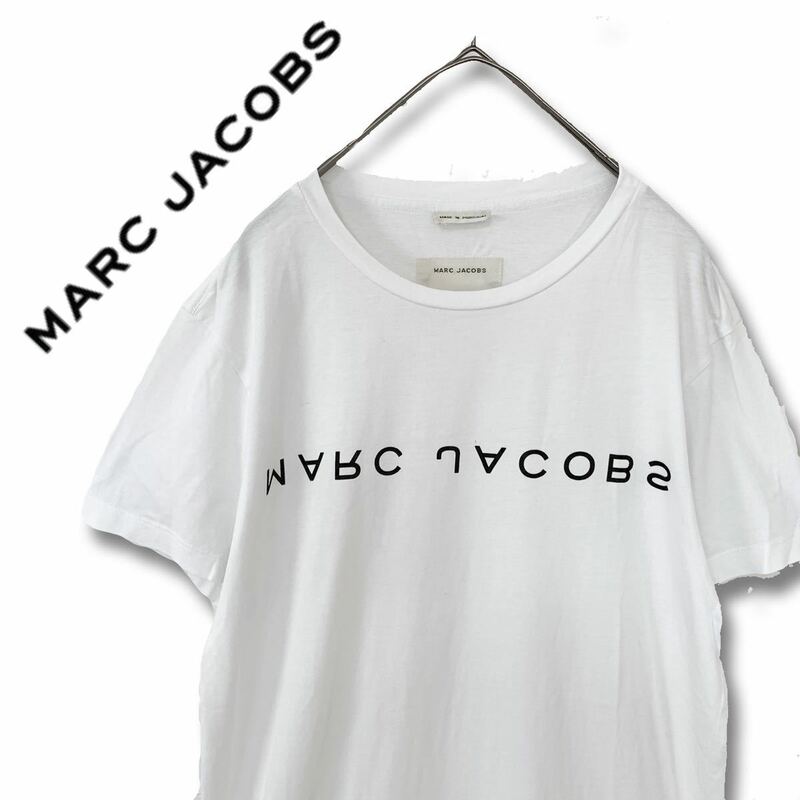 【送料込み】Marc Jacobs マークジェイコブス 逆さ ロゴ フルロゴ Tシャツ　ホワイト　白