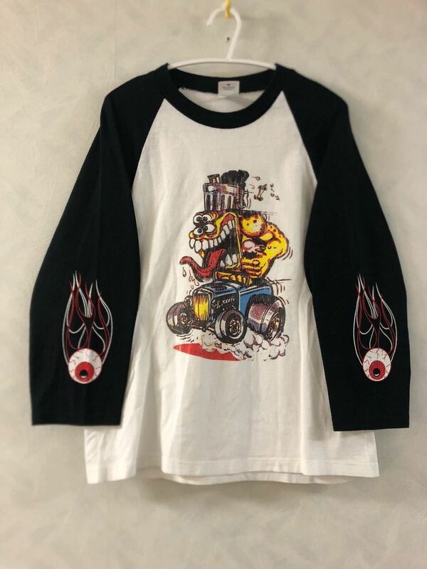 Ed.BIG DADDYROTH ロンT サイズS 目玉 RAT FINK Ed.ROTH BIG DADDY ラットフィンク エドロス ビンテージ 90s