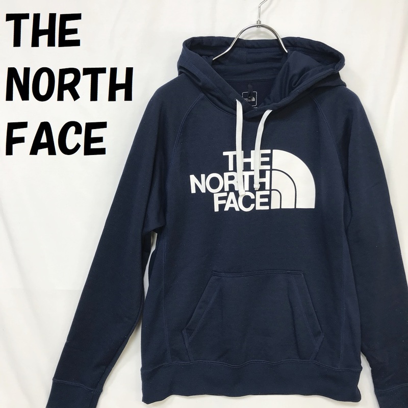【人気】THE NORTH FACE｜ザ ノースフェイス プルオーバーパーカー フード付き ロゴ ネイビー サイズS/S893