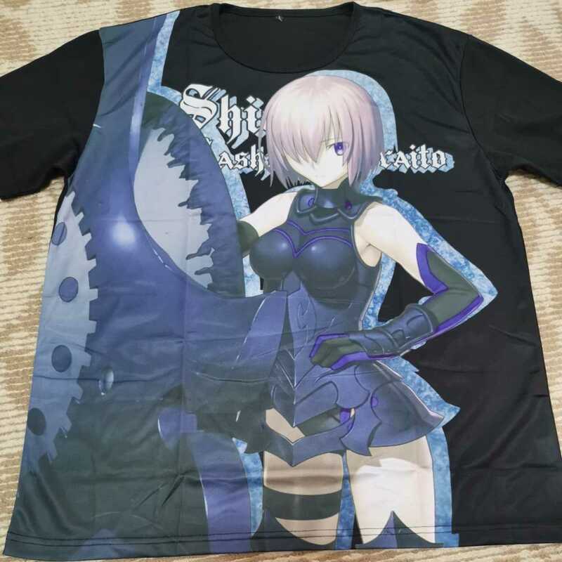未使用 Fate/Grand Order マシュ・キリエライト　Tシャツ　半袖　ブラック　メッシュ生地　Lサイズ　フェイト　FGO