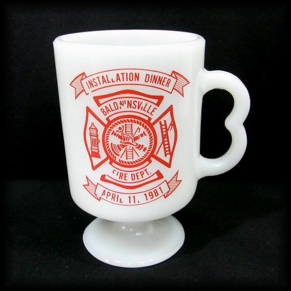 VINTAGE 1980'S FIRE DEPT Mug 消防マグカップ フッテッド No 46