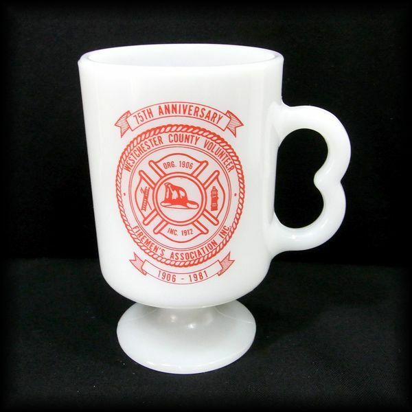 VINTAGE 1980'S FIREMEN'S ASSOCIATION Mug 消防マグカップ フッテッド No 47