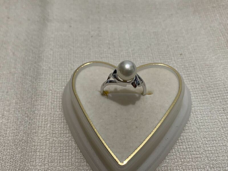 ◆真珠の指輪　シルバー　サイズ10号◆A-415