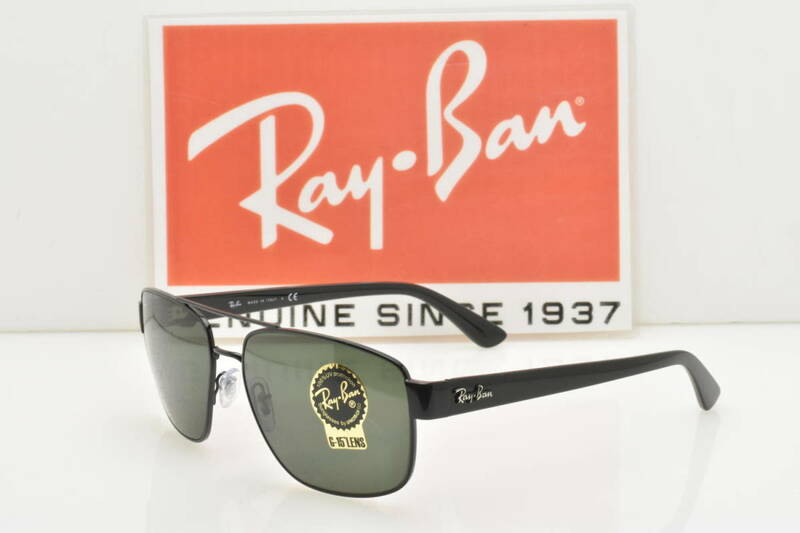 ★新品！正規輸入品！ Ray-Ban レイバン RB3663 002/31 ブラック グリーンクラシックG-15★