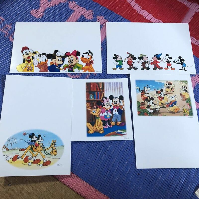 ディズニー ★ポストカード ★50円切手付き★レア★五枚セット