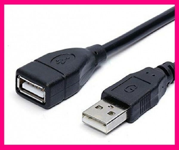 【送料無料:USBケーブル: 延長ケーブル:1m:1点】◆スマホ 便利 延長 ケーブル：2.0 (USB A オス to USB A メス)：コードの長さが足りない時