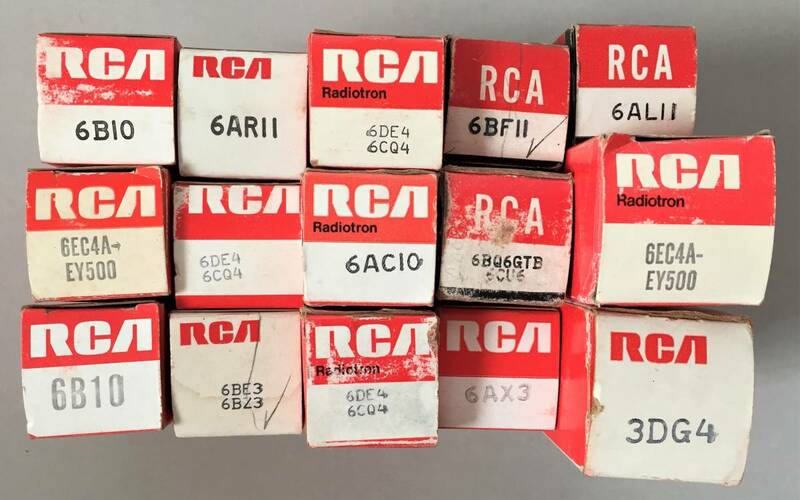 RCA　米国製真空管整流管15本　6AR/6AL/6AC/6BF/3DG他まとめて　元箱付　MADE IN USA　ヴィンテージ品