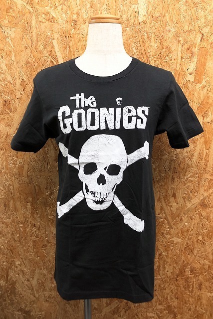 【コラボ】 THE GOONIES × RIPPLE JUNCTION ザ・グーニーズ S レディース インポート古着 Tシャツ 半袖 スカルプリント 綿100% ブラック