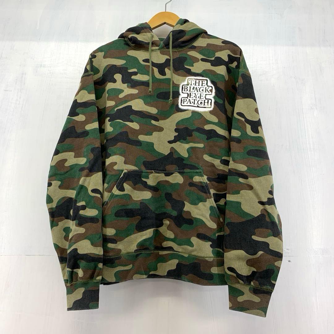 68◆80/THE BLACK EYE PATCH SPRAYED OG LABEL HOODIE サイズ:L 103109