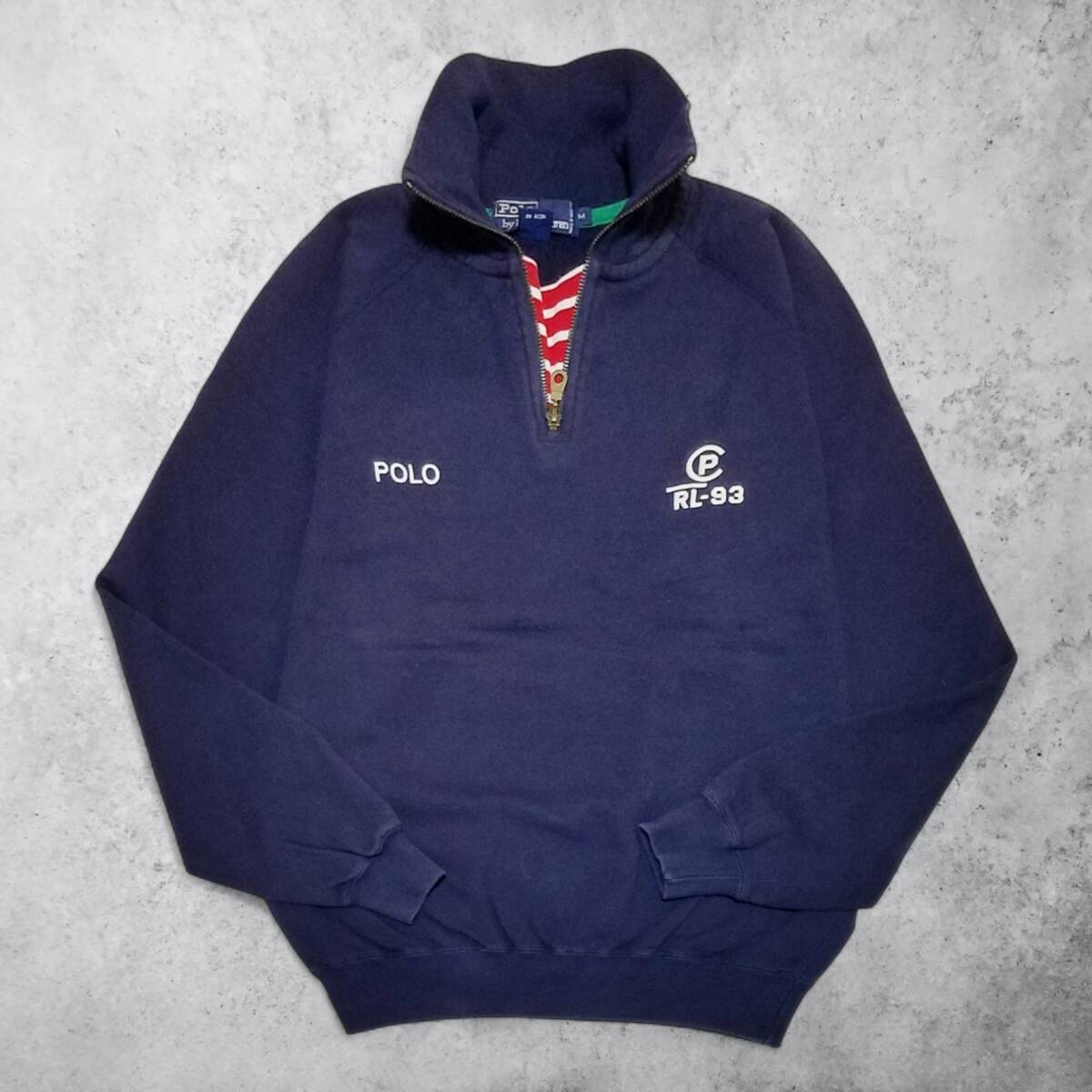 【希少　90s　クリーニング済】 RALPH LAUREN CP RL93　ポロ ラルフローレン　ハーフジップ　スウェット　ビンテージ　92　93