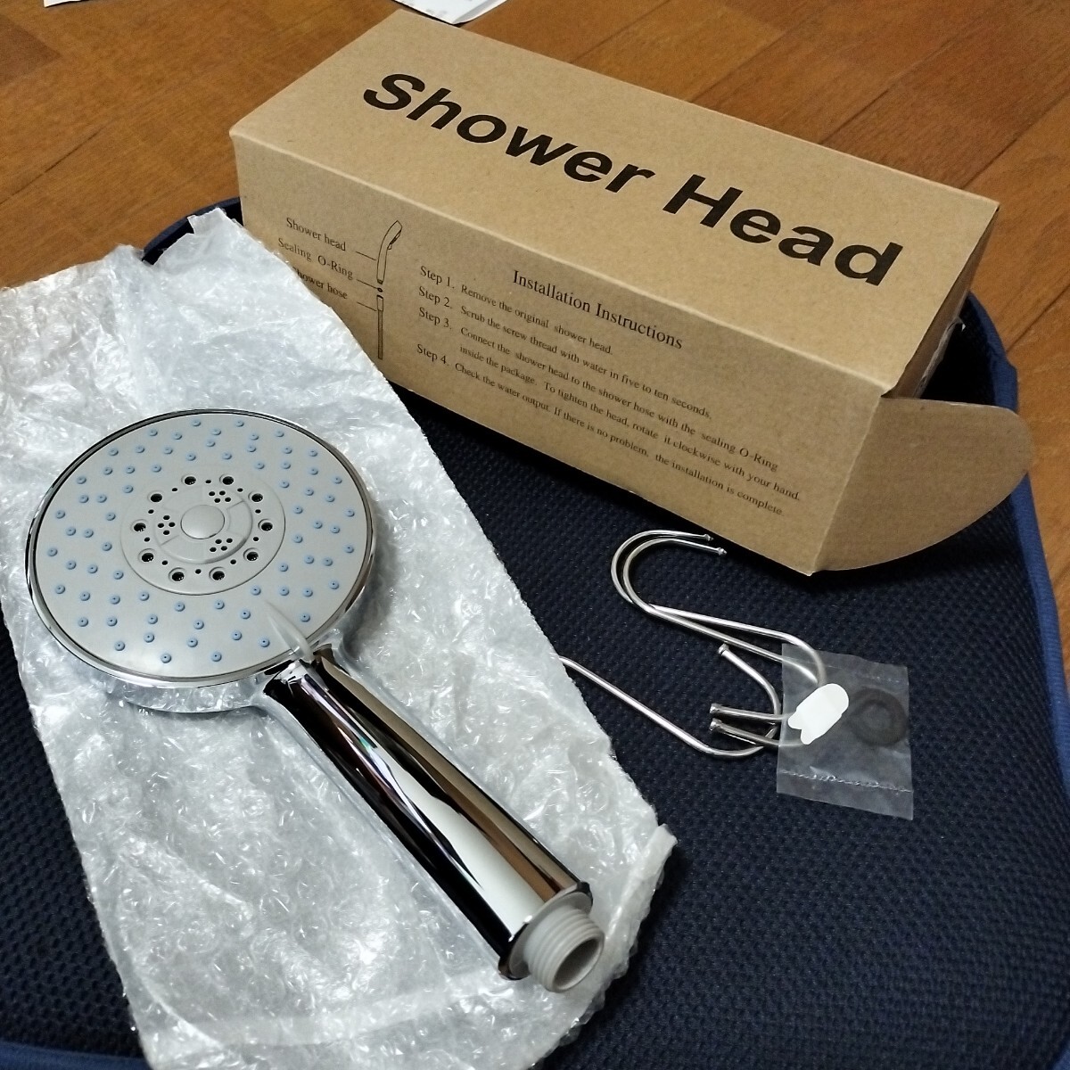 【AYITAYI】 節水 高水圧 強力シャワーヘッド 5段階モード、ABS材,国際基準F1/2,ナノ,錆無い,クロームメッキ ★未使用品