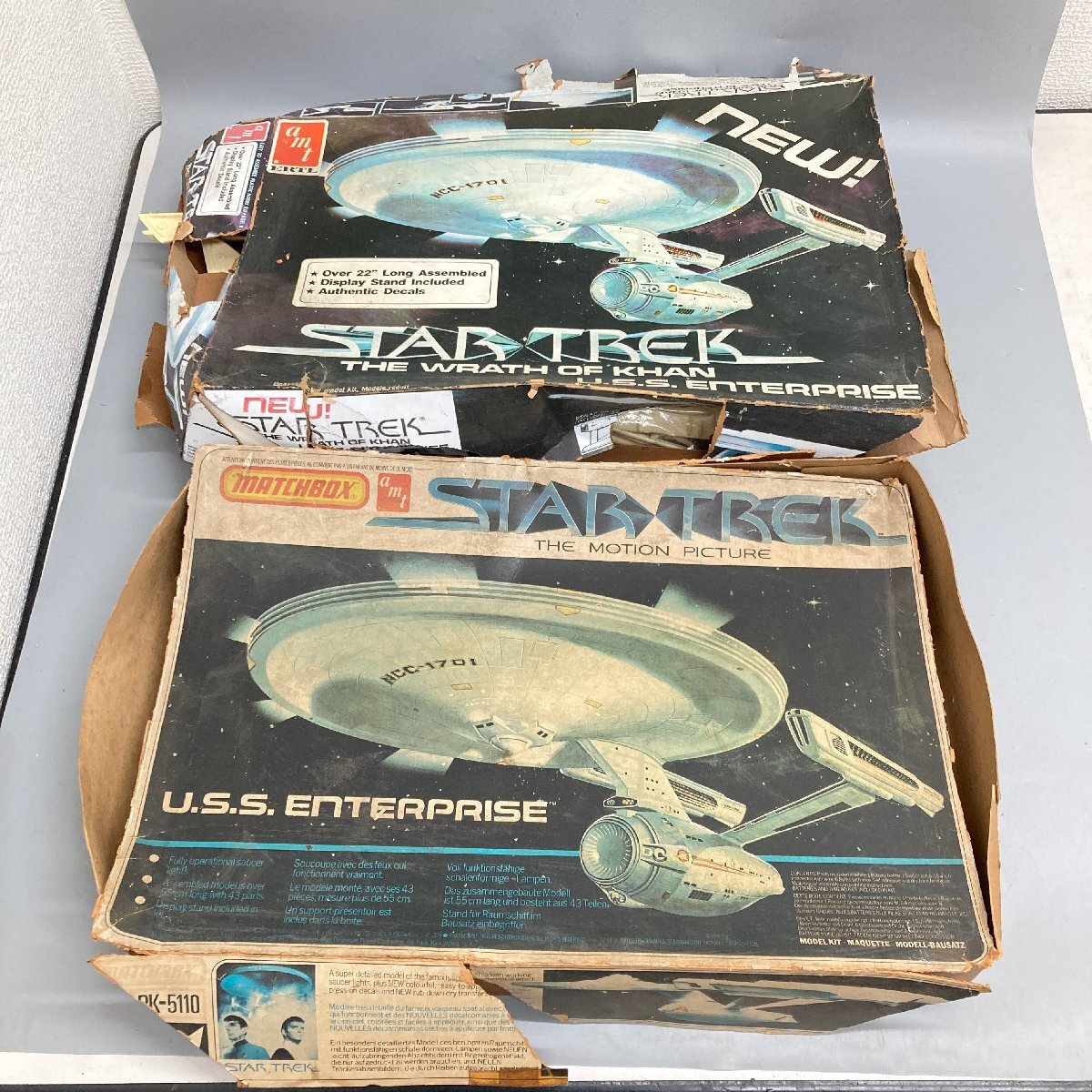 ◆◇[6] amt スタートレック エンタープライズ NCC-1701 プラモデル マッチボックス セット 現状品 未組み立て 07/101006m◇◆