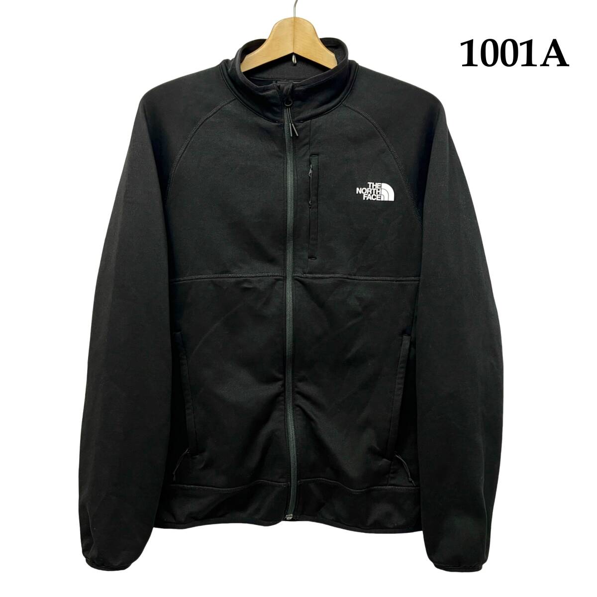 (志)【美品】THE NORTH FACE/ザ ノースフェイス 米国モデル 裏起毛 フルジップ ジャケット NF0A5G9V Mサイズ ブラック/黒 長袖(o)1001A