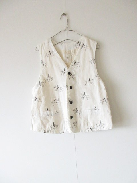美品 2025SS ROBE de PEAU / ローブデポー Wind in her hair VEST NATURAL / レディース ベスト アンティーク