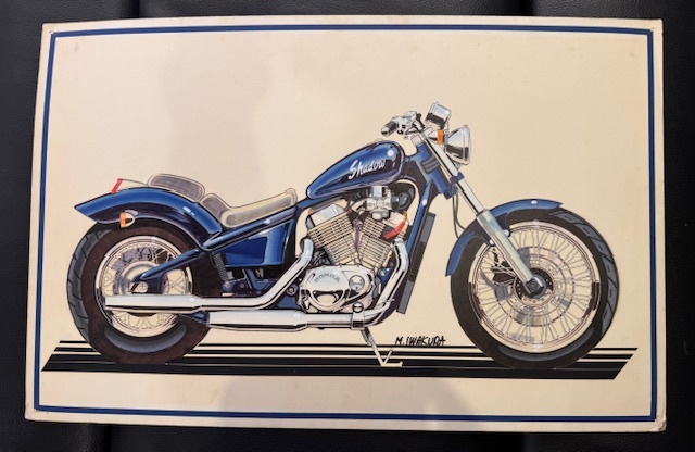 1988 Honda Steed デザインイラスト 原画 (開発スタート＆最終版の２枚) お譲りします。