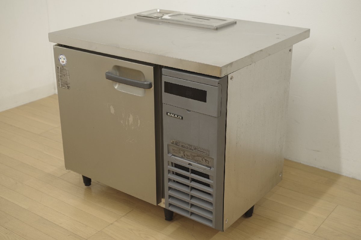 フクシマガリレイ 2023年製 台下冷蔵庫 1ドア左開き LCW-090RM2 サンドイッチタイプ ホテルパン 900×750mm トッピング 具材 厨房 業務用 B
