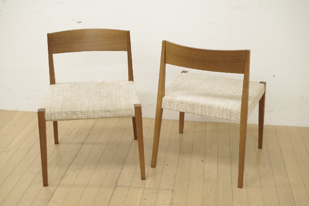 arflex アルフレックス SHIN シン ダイニングチェア2脚セット アームレス カルロ・コロンボ ファブリック 定価1脚8万円 リビング 店舗 (B)