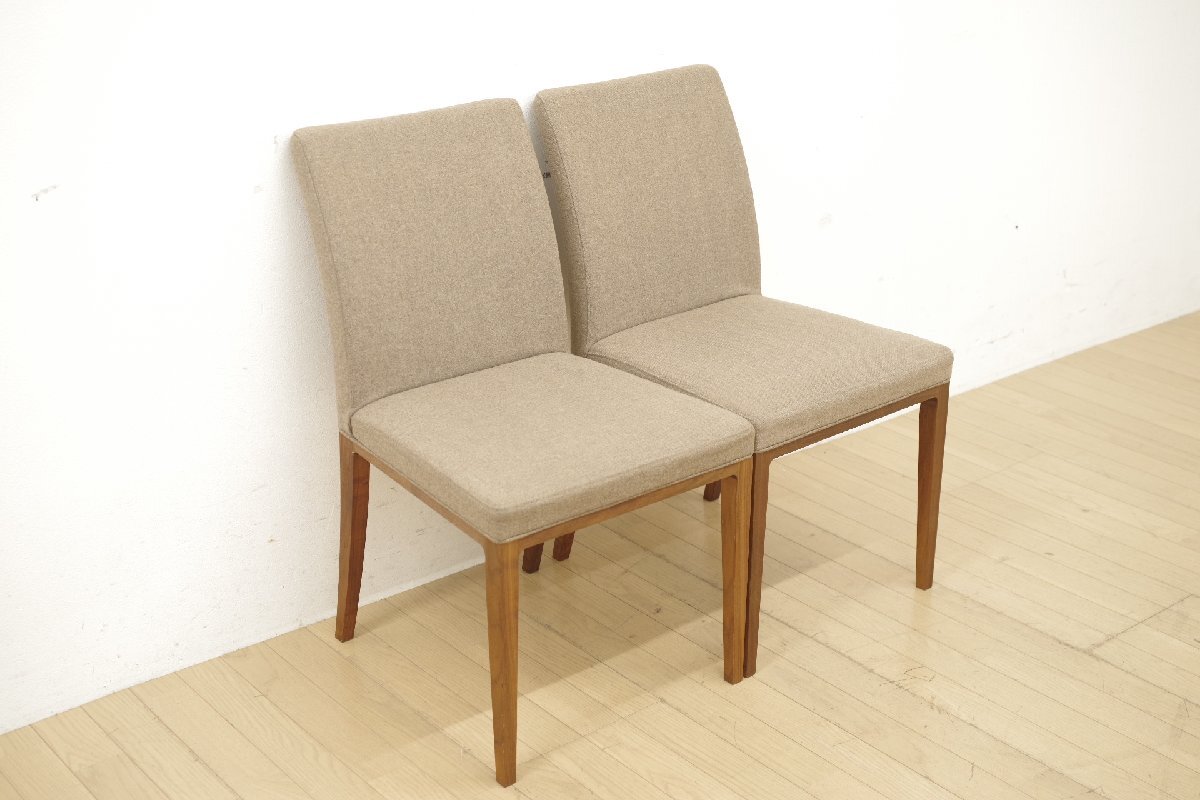 展示品 TIME＆STYLE タイムアンドスタイル レオナルドシームレスチェア 2脚セット ファブリック ブナ材 椅子 シンプル モダン