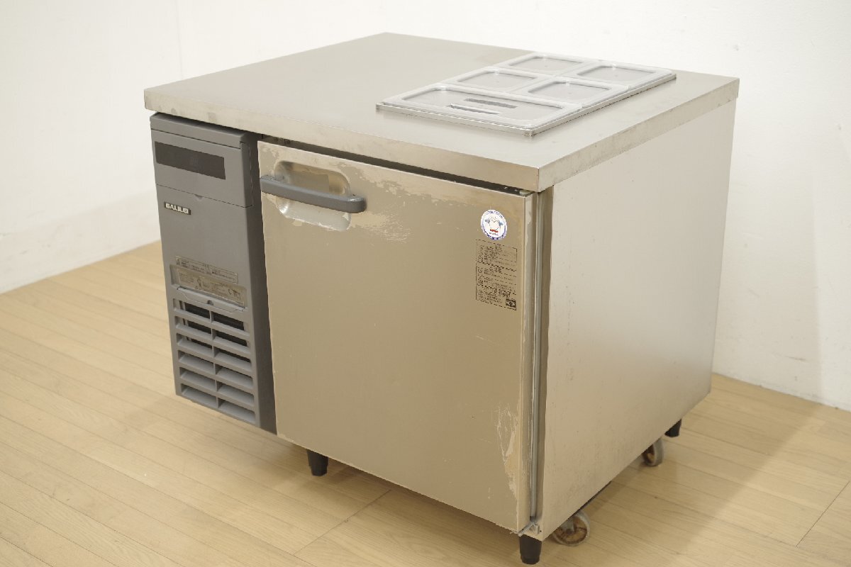 フクシマガリレイ 2023年製 台下冷蔵庫 1ドア LCW-090RM2 サンドイッチタイプ ホテルパン 900×750mm トッピング 具材 厨房 業務用 D