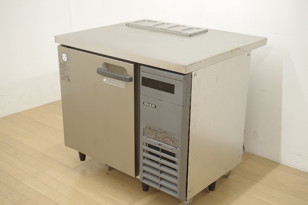 フクシマガリレイ 2023年製 台下冷蔵庫 1ドア左開き LCW-090RM2 サンドイッチタイプ ホテルパン 900×750mm トッピング 具材 厨房 業務用 C
