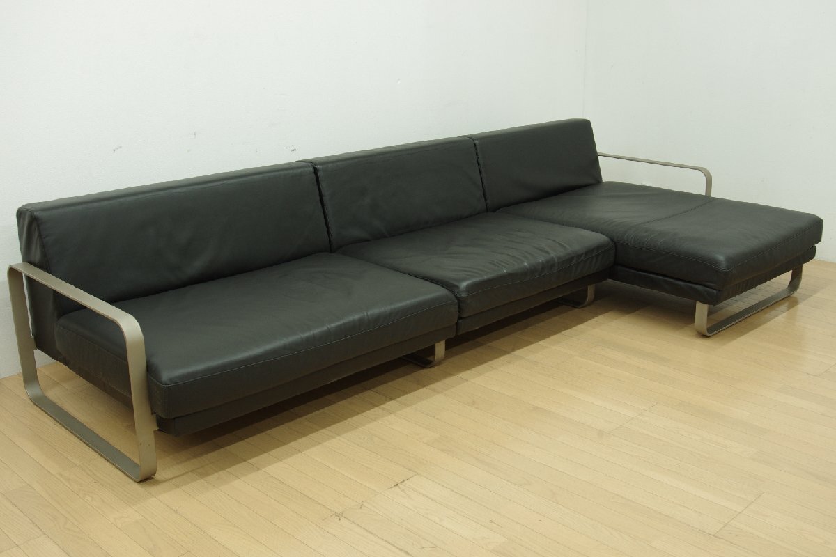 arflex アルフレックス LA CITTA ラチッタ コーナーソファ カウチソファ 3人掛け 3Pソファ リビング 応接 待合 ロビー シンプル ブラック