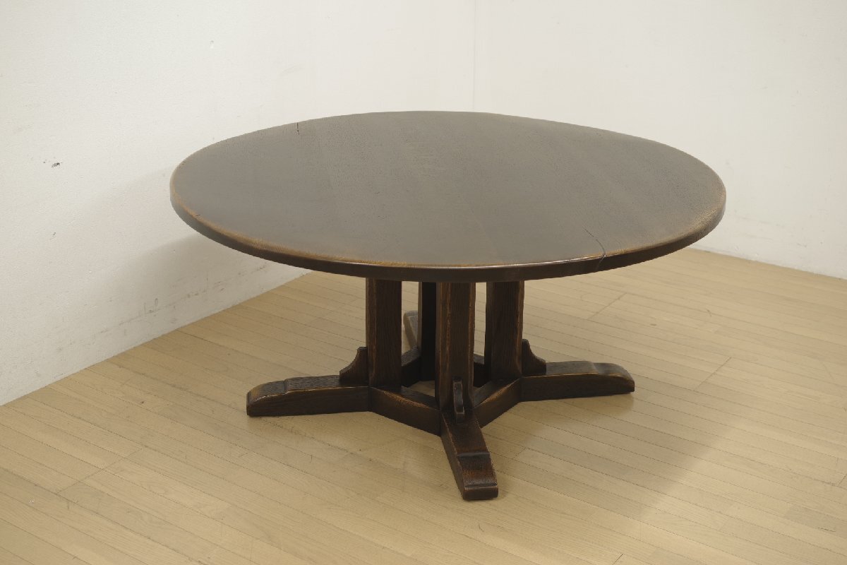 飛騨産業 キツツキ PROVINCIAL プロヴィンシャル ラウンドテーブル Φ150cm ホワイトオーク 無垢 ダイニング 食卓 円卓 丸 アンティーク調