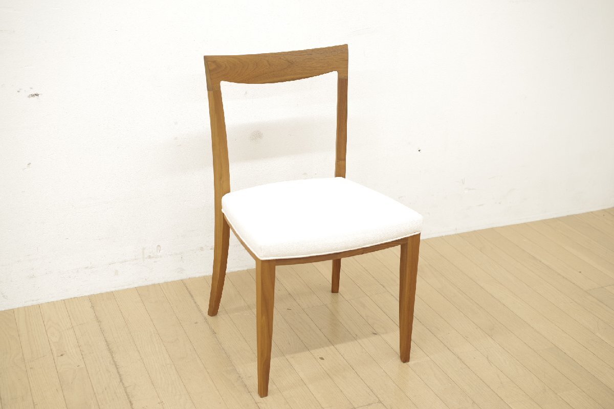 展示品 Ritzwell リッツウェル CAREZZA カレッツァ ダイニングチェア ファブリック ウォールナット無垢 椅子 シンプル リビング