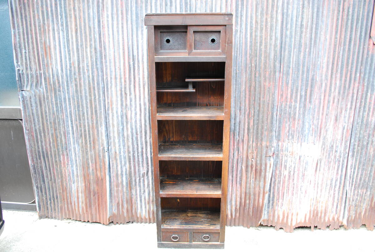 F14◇見たことのない超激レア！な和家具 超珍品です◇違い棚 飾り棚◇高154cm.幅48cm◇時代物 古民具 水屋箪笥◇京町屋 店舗什器 和箪笥◇