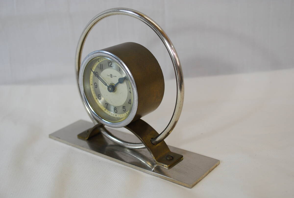 F88◇アンティーク 置時計 スペースエイジ◇TOYO CLOCK◇昭和レトロ インテリア◇素晴らしいデザイン 当時物◇動作品◇送料690円◇