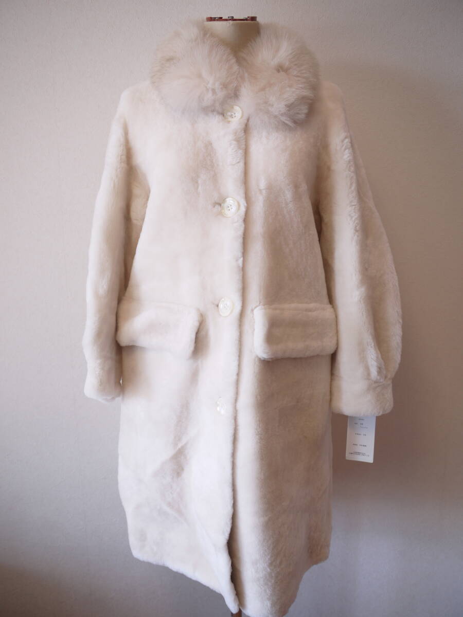  LILA リラ WISTERIA ムートンコート 羊革 フォックス オフホワイト M 新品タグ付き