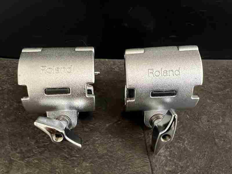 CT11581　Roland　パーツ　ローランド　電子ドラムクランプ　ラックホルダー　2点まとめ　