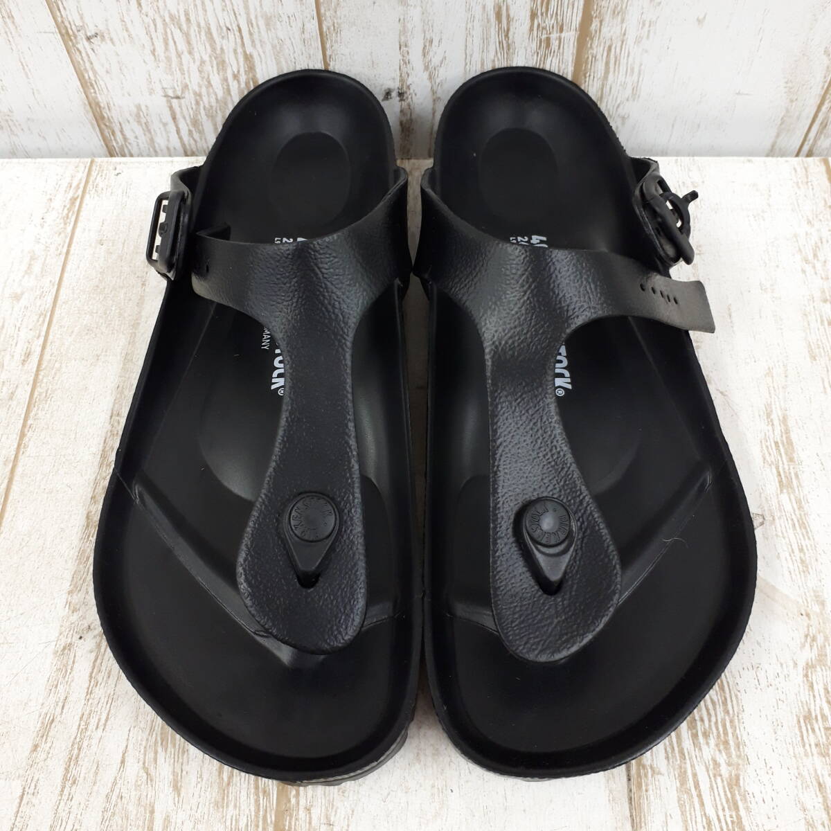 靴1206-194♪【80】BIRKEN STOCK ビルケンシュトック Gizeh EVA Black 26㎝ 0128201 レディース サンダル