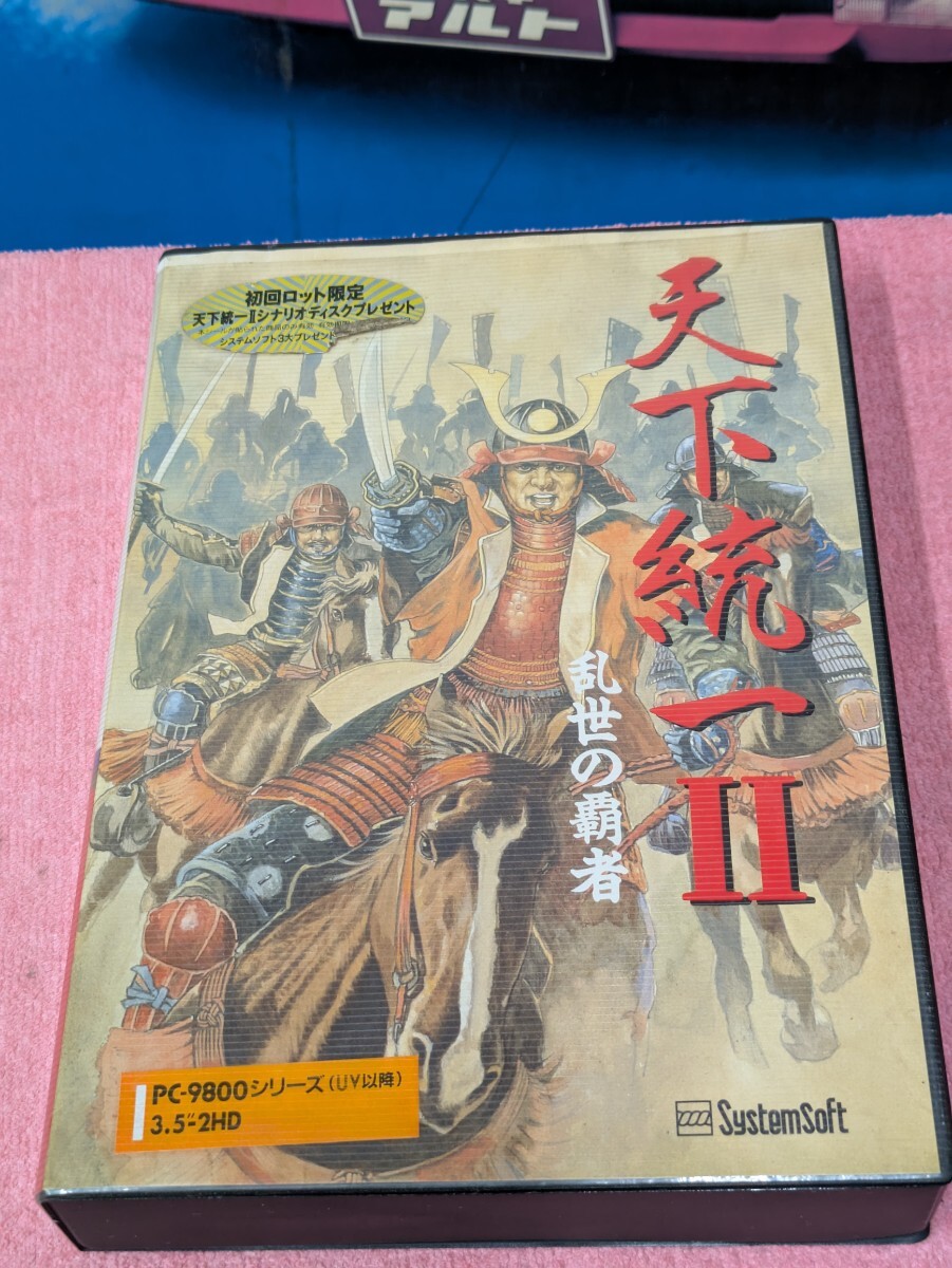 株式会社SystemSoft PCゲームソフト 天下統一 Ⅱ 乱世の覇者 マニュアル付き 中古現状品 システムソフト PC-9800シリーズ UV以降 3.52HD