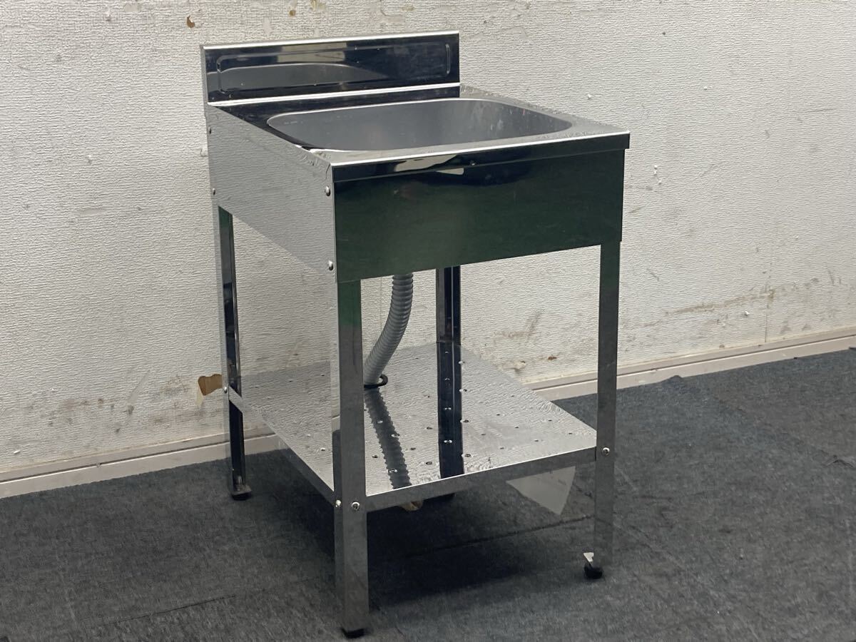 業務用1槽シンク ステンレス 軽量 流し台 幅450×奥行550×高さ700 C1004-3