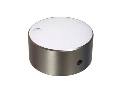 アンプ修理パーツ ボリューム ツマミ アルミ削り出し アルミ無垢 イモネジ固定 高重量 (直径48mm 高さ22mm, シルバー（サンドブラスト）)
